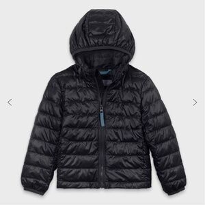 Primary Kids lightweight black puffer jacket 10